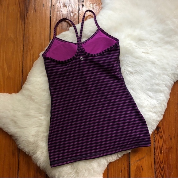 Lululemon Power Y Tank Classic Stripe Double Tank - Picture 4 of 6